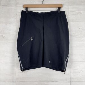 Assos Rally Cargo Cycling Shorts‎ Women XL Black Mountain Bike Side Zip Off Road